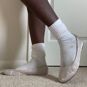 GEORGE LIGHT PINK RHINESTONE BALLET FLATS SIZE 9